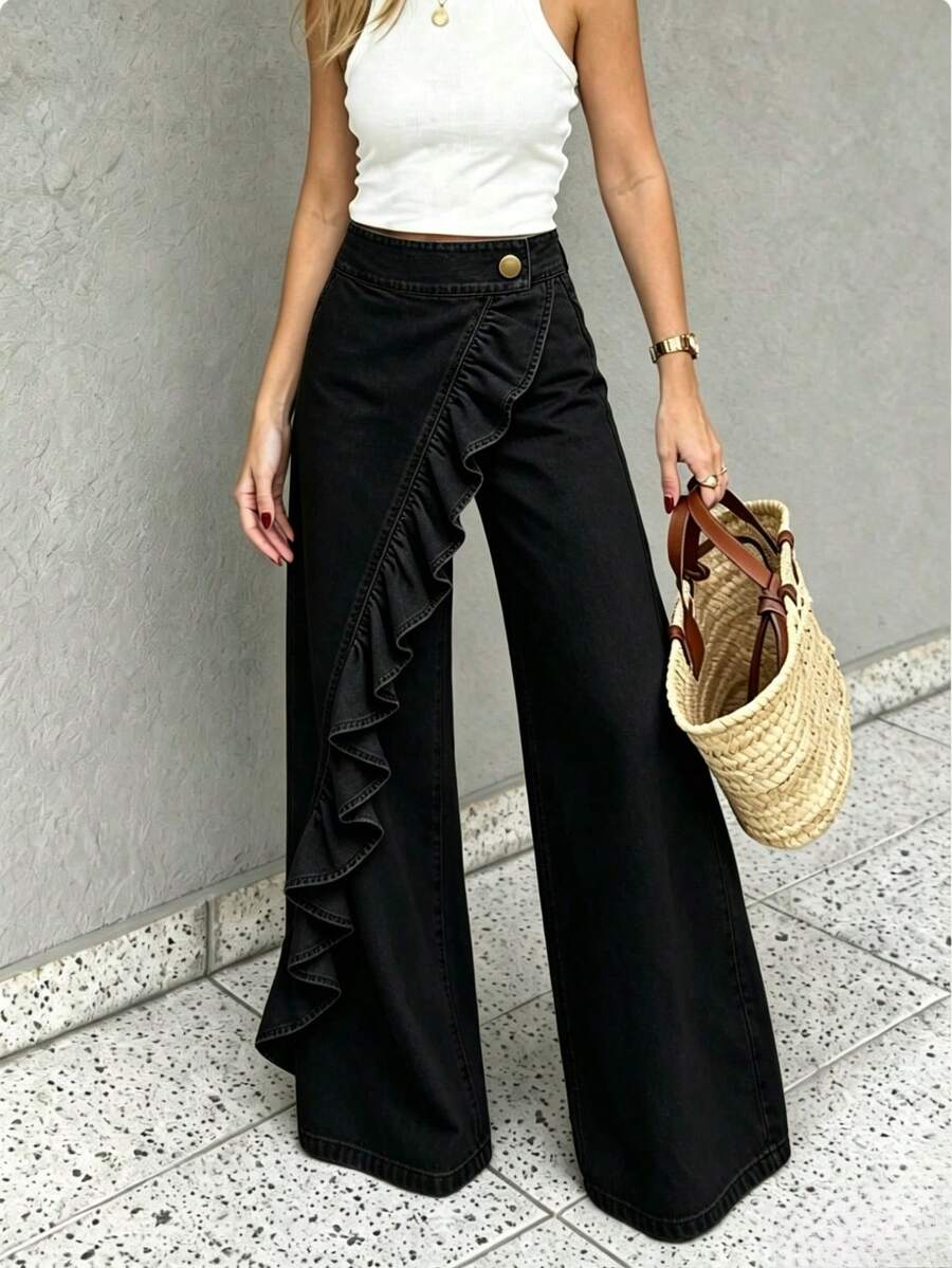 Women Jeans - Dark Wash - View 1
