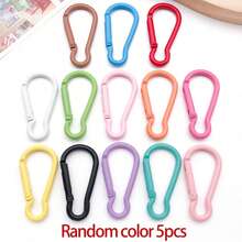 5/10/30/60/100pcs Candy Color Lobster Clasp Key Ring Spring Hook DIY Bag Keychain Jewelry Making Accessories Decoration - Multicolor - View 14