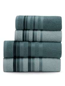 Bath Towel Set 4 Pieces 100% Cotton Thick Super Soft Terry Excellent Absorption New Premier Valletex - 綠色 - 查看 2