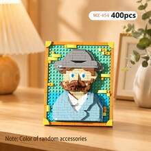 World Famous Paintings Building Blocks Set, Creative Puzzle Assembly Blocks, Mosaic Art Wall Decor Frame Blocks, DIY Home Desktop Decoration, Ideal Gift For Art Enthusiasts - Multicolor - View 12