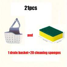1 buah Set Rak Pengering Dapur Minimalis, Wastafel Rumah, Keranjang Pengering, Alat Penyimpanan, Rak Pakaian, Rak Penyimpanan Dapur, Perlengkapan Penyimpanan Dapur Ideal - A - View 1