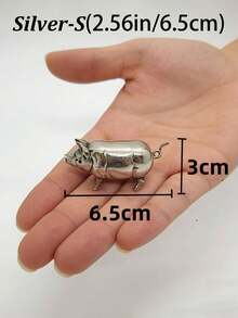 Vintage Style Mini Pig Tape Measure, Retro Metal Pig Soft Tape Measure, Suitable For Sewing And Crafts, Cute Pig Sewing Tape Measure Tool, Unique Gift For Quilters, Crafters And Collectors - Multicolor - View 14