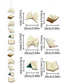 1/2/3/4pcs White Book-Shaped Decorative Items, Suitable For Bedroom Decor, Room Decor, Birthday Party Decor, Classroom Decor, Cafe, Study Room And Photography Props - Multicolor - View 6