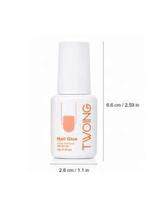 TWOING 6pcs/3pcs/1pc 7g Quick-Drying Brush-On Nail Glue For Press-On Nails, Acrylic Nail Tips, Fake Nails, Small Rhinestones & Nail Charms, Clear Strong-Hold Adhesive, No UV Lamp Needed - 7g - View 9