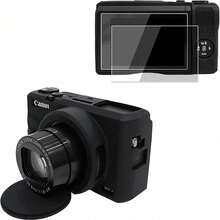 Screen Protector And Silicone Case Set, Compatible WithCanon G7X III Digital Camera - Silicone Case With Removable Lens Cap - Anti-Slip And Scratch-Resistant, Multiple Available, 9H Tempered Glass - High Definition Transparent And Touch-Sensitive - View 11