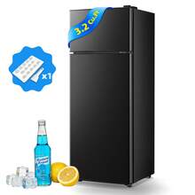 WANAI Mini Fridge With Freezer 3.2 Cu.Ft Dual Door Small Refrigerator For Dorm Bedroom,Black - US B Type Plug(110-127V) - View 7