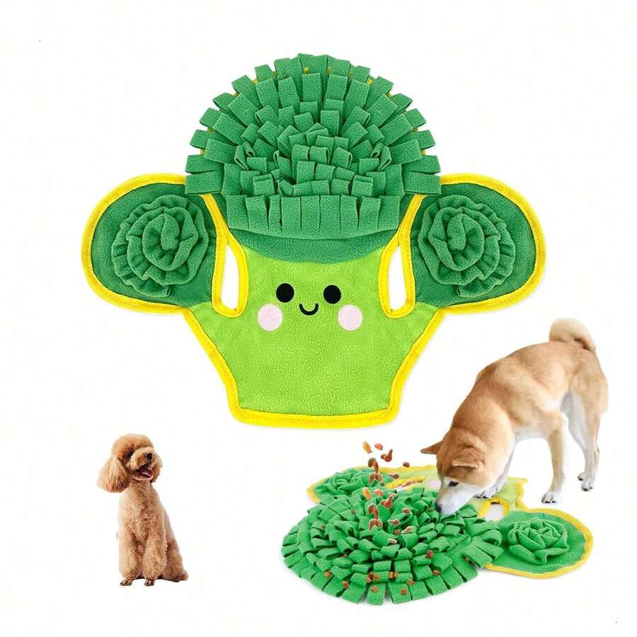 Grüne Nasenarbeitmatte aus Polyester für kleine und mittlere Hunde, rutschfeste Unterseite, maschinenwaschbar, verlangsamt die Futteraufnahme, fördert den natürlichen Suchinstinkt - Grün - Übersicht 1