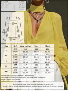Fashionable Women's Chiffon Long Sleeve Blouse, Deep V-Neck Semi-Sheer Top, Suitable For Formal Occasions Yellow - Yellow - View 5