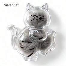 Cute Cat Shaped Fridge Magnet Cat Fur & Whisker Collector, Holeless Pet Hair & Whisker Memorial Keepsake Container, Unique Decorative Gift For Cat Lovers, Essential For Cat Moms, Unique Gift, Pet Memorial - Transparent - View 17