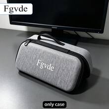 Fgvde 硬殼配件收納包，附網袋，大容量內部空間，可存放電池、耳機與數位線材，亞麻布料，適合電競桌、辦公室與旅行使用，僅含收納包，不含其他配件 - 查看 5