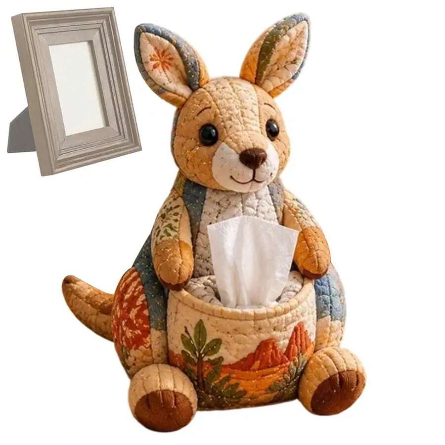 Tissue Cover Box DIY Kit Handmade Quilting Animal Design Handmade Tissue Dispenser Case For Women Men Beginner Night Stands - A - View 1