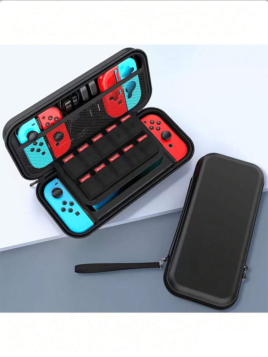 حقيبة حمل محمولة ل- Switch 2 (2025)، حقيبة سفر ذات غلاف صلب واقي، متوافقة مع جهاز الألعاب والملحقات، حقيبة تخزين الألعاب مع 10 فتحات لبطاقات الألعاب، خفيفة الوزن - مشاهدة 1