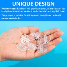 5/10/20/50/100pcs Transparent Table Card Holders, Mini Base Game Board Card Holders Cardboard Clips, Suitable For Wedding Party Number Display Stands - Transparent No. 2 - View 6