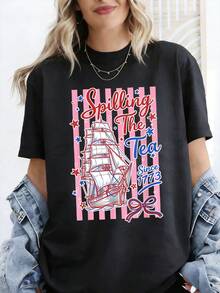 Women T-Shirts - 黑色 - 查看 1