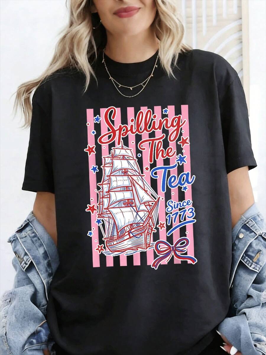 Women T-Shirts - 黑色 - 查看 1