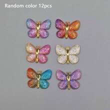 3/8/12pcs Cute Butterfly Refrigerator Stickers, Colorful Cartoon Style Refrigerator Decoration Magnets, Romantic Home Kitchen And Dormitory Decorations - Multi-color - View 9