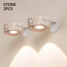 LED Wall Light Battery Powered Wireless LED Picture Light Living Room Furniture Night Light Magnetic Wireless Wall Light & Spotlight Display Light Dimmable Remote Control 3 Lighting Modes Suitable For Photo Frame Artwork And Portrait Lighting Display - Multicolor - View 13
