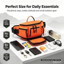 Waterproof Expandable Waist Bag, Suitable For Motorcycle Riding, Multi-Pocket Oxford Fabric Crossbody Chest Bag, Durable Crossbody Waist Bag, Suitable For Travel And Daily Use - Multicolor - View 3