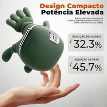 Massageador Cervical em Formato de Mão com Aquecimento, Almofada Massageadora Sem Fio para Pescoço e Ombros, Portátil para Escritório e Viagem - Visão 8