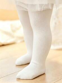 3雙女嬰襪褲 嬰兒純色百搭緊身褲 - 彩色 - 查看 5