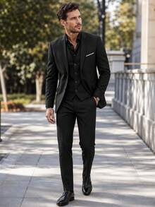 Men Suits - Siyah - Görünüm 1