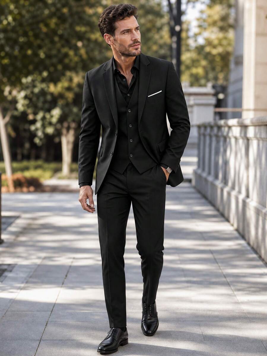 Men Suits - Siyah - Görünüm 1