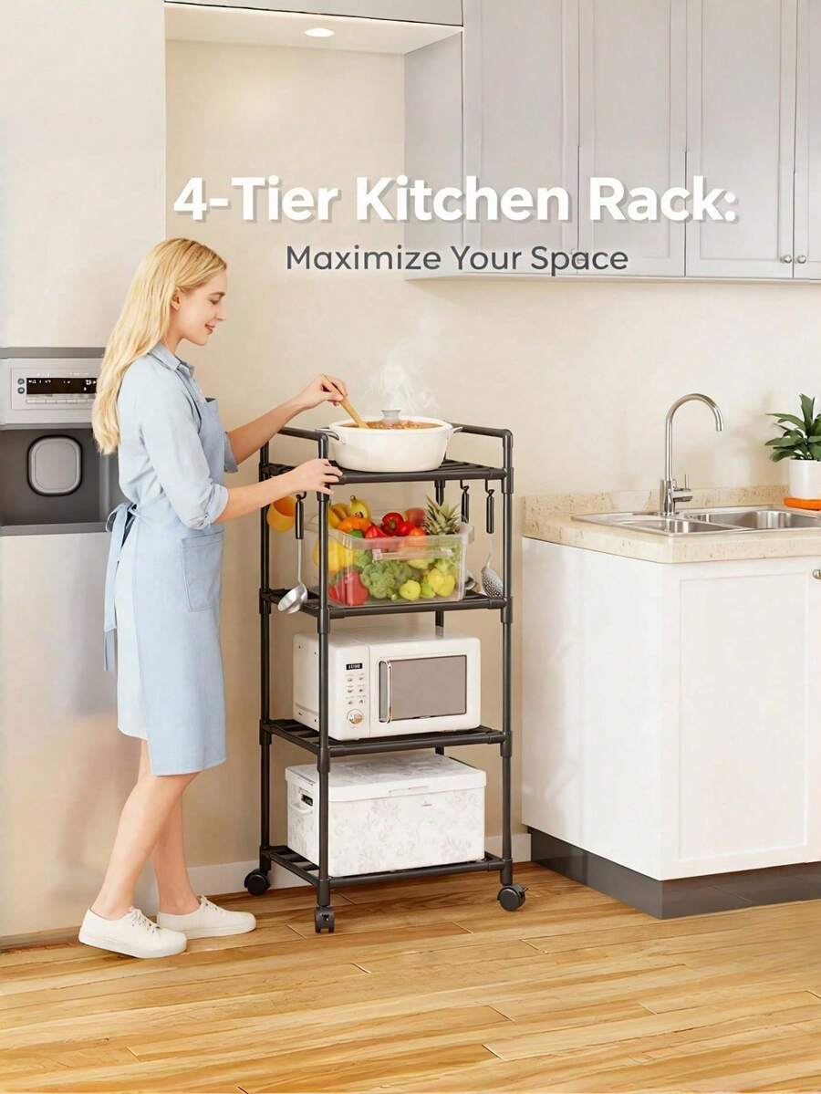 Microwave Oven Stand - Multicolor - View 1