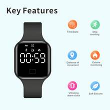 SENBONO Smart Band With Screen, 1.77-Inch Display, Pedometer, Calorie, Distance, Vibration Alarm, Stopwatch, Sleep Monitoring, Raise To Wake, Unisex Fitness Tracker, Lightweight Smartwatch Gift, USB Charging - View 6
