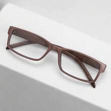 4pcs Classic Rectangular Frame Reading Glasses, Matte Frame Design, Suitable For Daily Work Reading , Family Value Pack - 2 Silver Grey + 2 Brown - View 8