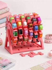Rotating Bobbin Organizer, Sewing Machine Bobbin Storage Rack, Handmade Thread Holder, Desktop 360° Rotating Bobbin Storage System, Sewing Accessories, Suitable For Sewing Room, Craft Table And DIY Studio - Multicolor - View 5