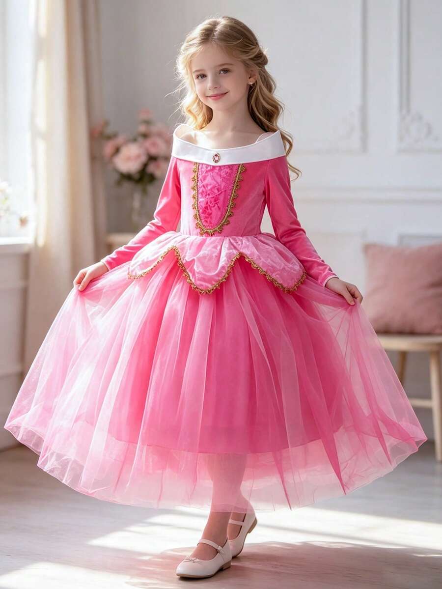 Vestido formal de estilo princesa para niña joven - Multicolor - Ver 1