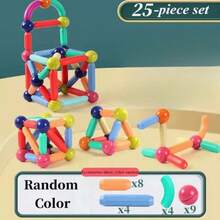 Magnetic Building Blocks Set Children's Toy Magnetic Rods And Magnetic Cubes Montessori Educational Toy Suitable For Boys And Girls - Multicolor - View 8