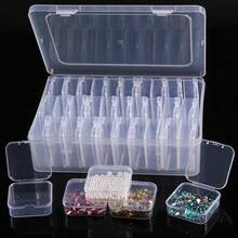31pcs Transparent Plastic Mini Storage Organizer Boxes With Snap Lids, Clear Compartment Boxes For Nail Art Rhinestones, Jewelry, Beads, Earrings, Rings, Handmade Crafts, Tiny Parts, Small Accessories Sorting And Storage - Multicolor - View 6
