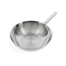 BK Bright - Sartén wok de acero inoxidable de 28 cm, mango Stay Cool, cocina profesional, acero inoxidable 18, 10, inducción, apta para horno hasta 230 °C, apta para horno, apta para lavavajillas - Ver 1