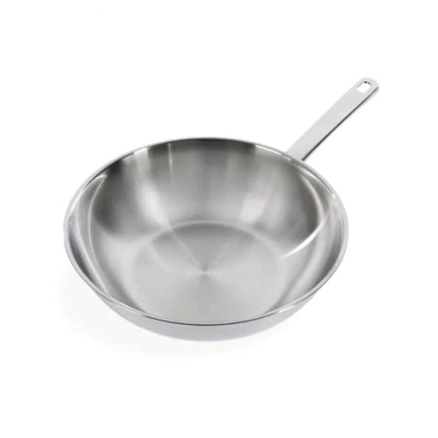BK Bright - Sartén wok de acero inoxidable de 28 cm, mango Stay Cool, cocina profesional, acero inoxidable 18, 10, inducción, apta para horno hasta 230 °C, apta para horno, apta para lavavajillas - Ver 1