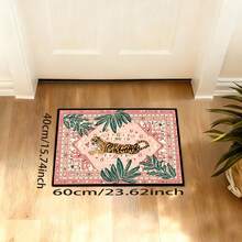 Hippie Style Carpet, Bathroom Mat, Area Decor Rug, Faux Wool Tropical Pink, Bohemian Bathroom Mat, Kitchen Indoor Entryway Small Rug, Modern Vintage Distressed Style Decorative Mat - Hippie Style - View 11