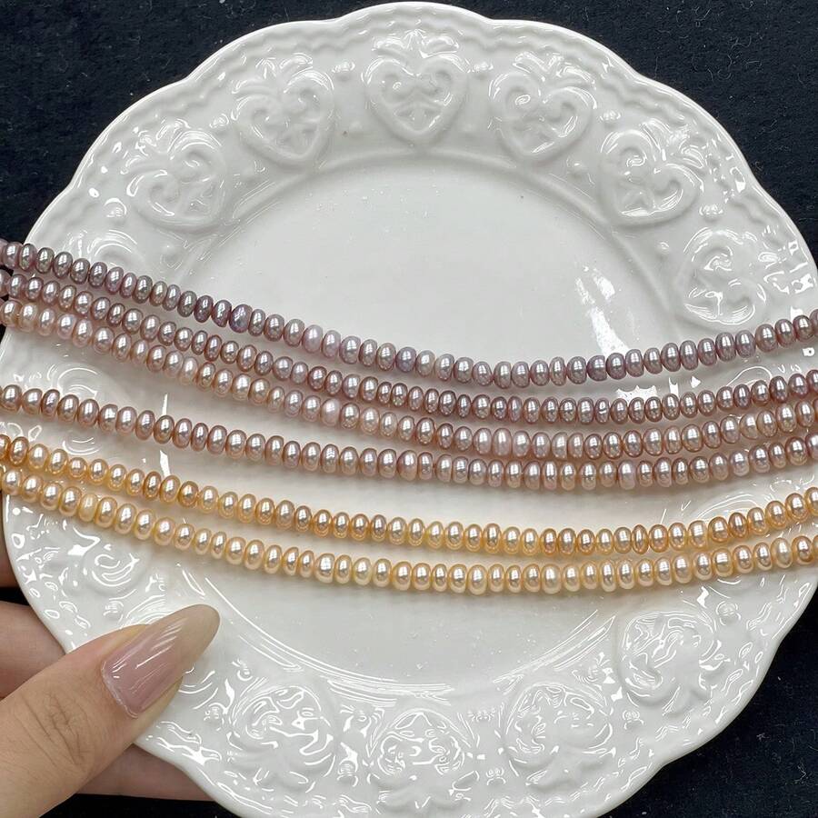 1 Untai Manik-Manik Mutiara Air Tawar Alami Bentuk Koin Sepanjang 36cm untuk Pembuatan Perhiasan DIY, Gelang, Kalung, dan Aksesoris Lainnya - mutiara alami - View 1