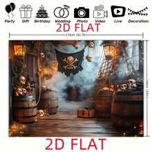 1pc 2D Flat Banner, Pirate Treasure Background Cloth, Suitable For Indoor Photo Backdrop, Party Decoration, Home Decor, No Power Required - 1 - View 26