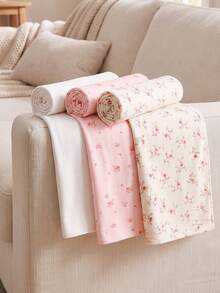 momscare 3pcs Baby Blankets Pink Series Soft Comfortable Fabric Thin Blankets Suitable For Newborns - Multicolor - View 8