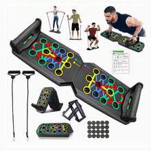 Papan Latihan Push-Up Lipat Multifungsi untuk Penggunaan di Rumah, Peralatan Latihan Kekuatan Dada dan Inti, Stand Push-Up, Alat Latihan Plank Portabel, Pilihan Terbaik untuk Penggemar Kebugaran di Rumah - MultiWarna - View 3