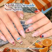 Beetles 6 Colors Neon Fall Gel Nail Polish Set, Vintage Riviera Orange Pink Yellow Green Gel Collection With 2-In-1 Nail Art Pen, Button & Color Card, Soak Off UV LED - 6 Colors Fall Gel Nail Polish - 查看 4