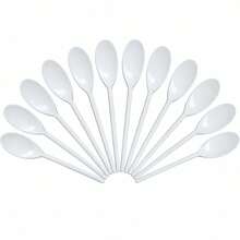 Colher de Polietileno 24,5 Kit de 12 unidades indicada para mexer massas, molhos, arroz, feijão, carnes moídas, doces e diversas outras preparações culinárias. - Branco - Visão 5