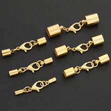 100pcs Golden DIY Connector Making Parts Including Lobster Clasp + Closed Jump Rings + Multiple Sizes Smooth Pendant Connectors Suitable For Handmade Weaving DIY Necklace, Anklet, Bracelet, Round Single Loop, Pendant Connector, Bag Chain Connector Ring, Beaded Accessories And Other Jewelry Making Materials DIY Jewelry Making Parts - Accessory Set - View 5