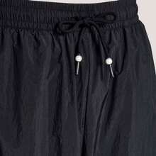 Adidas Celana Olahraga Wanita Clover Model Longgar Lebar Bergaris - Hitam - View 6