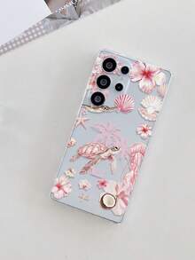 1pc Shockproof Full Coverage TPU Material, Precise Cutouts Transparent Phone Case, Underwater World Turtle Shell Starfish Jellyfish Flower Coconut Tree Pattern, UV Printing Process, Suitable For Android, Nothing, Pixel, Series Phone Protective Cover, Holiday Gift, Daily Commute, Daily Anti-Drop Style - Multicolor - View 1