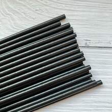 10/25/50/100pcs Disposable Black Paper Straws, Candy Stirrers, Suitable For Cocktails, Birthdays, BBQs, Events And Celebrations - View 3