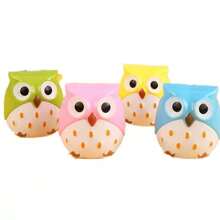 1pc Creative Cute Owl Dual-Hole Pencil Sharpener, Candy Color Cartoon Pencil Sharpener, Student Stationery Pencil Sharpener (Random Color) - Multicolor - View 5