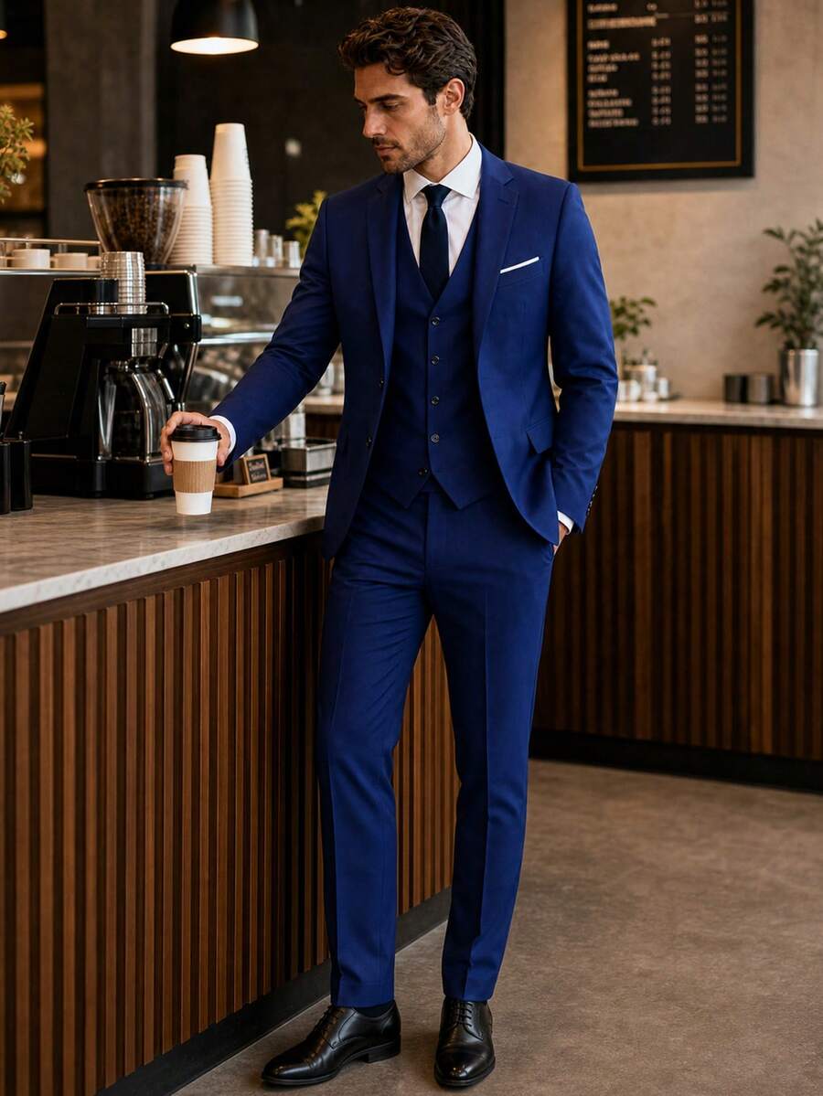 Men Suits - Mavi - Görünüm 1