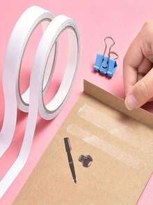 5 Rolls Double-Sided Tape, Suitable For Crafts, Arts, Scrapbooking, Photography, Gift Boxes, Scrapbooking, Card Making, Paper Backing, Hand Tearable, Suitable For Office And Student Use (Width 5mm) - Multiple Styles - View 4