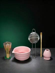 Kiln-Fired Matcha Tea Set, Includes Matcha Bowl, Matcha Whisk, Matcha Cup, Stirring Rod, Tea Spoon, Tea Bowl Set, Matcha Preparation Tools, Dessert And Beverage Making Tools, Japanese Style Gift Box, Matsudai Matcha Stirring Set, Matcha Lover Gift - Multicolor - View 5